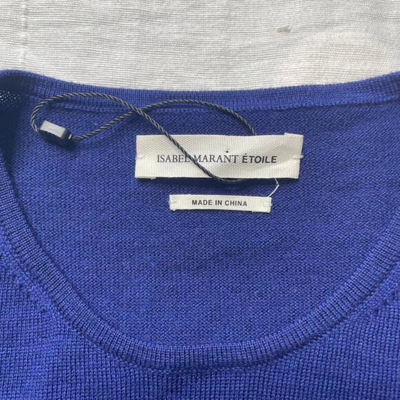 Isabel Marant Etoile Navy Blue Floral Sweater Sz 36/ Small Women's Wool - Picture 6 of 6